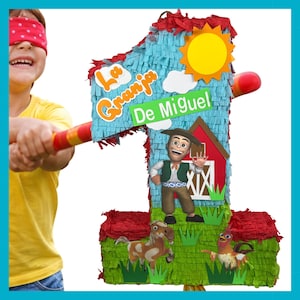 PIÑATA 23" NUMERO. animales de Granja.   Resistente a los golpes para mayor diversion. piñatas personalizadas . envio seguro