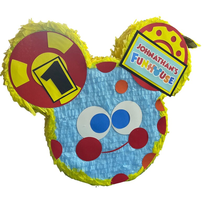 20" FUNHOUSE Musse Pigg-piñata. Stöttålig för maximalt skoj. Välj färger, karaktärer och detaljer. bild 13