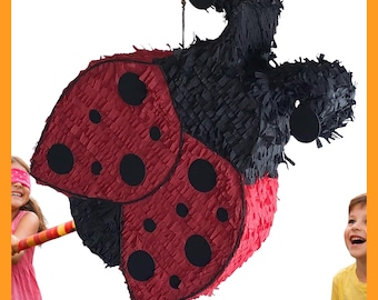 Ladybug Piñata 20". Choose your pet. Sturdy for extra fun, ideal for birthdays. You can choose colors and details.