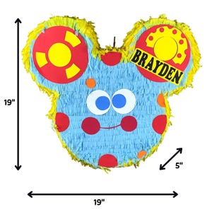 20" FUNHOUSE Musse Pigg-piñata. Stöttålig för maximalt skoj. Välj färger, karaktärer och detaljer. bild 2