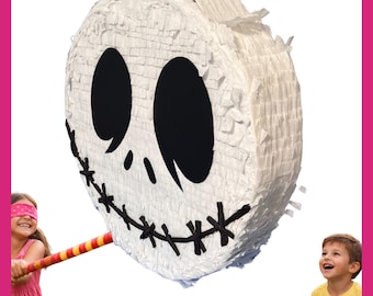 Piñata natalizia Jack Skellington da 20". Resistente agli urti, dettagli personalizzati. Spedizione sicura.