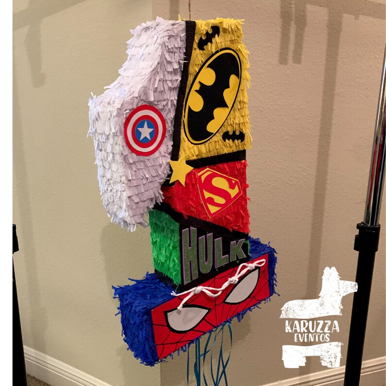 Piñata Numero AVENGERS SUPER FRIENDS We customize your orders Etsy