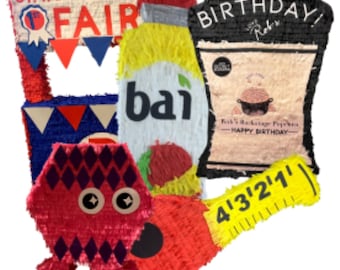CUSTOM 36" Piñatas. Sturdy for extra fun, ideal for birthdays. Choose your colors and details.