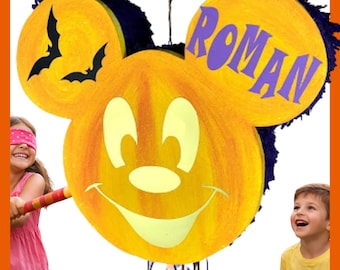 Mickey mouse Pumpkin 21" Piñata. Sturdy for extra fun, ideal for birthdays. You can choose colors and details.