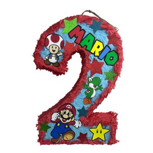 Mario Bros. Number 2 Piñata - Handmade | Customizable for Video Game Parties