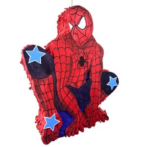 22&quot; Spiderman Piñata - Hand-Painted | Customizable for Children&#39;s Parties