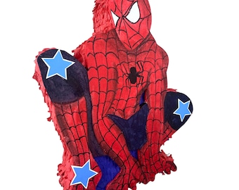 22&quot; Spiderman Piñata - Hand-Painted | Customizable for Children&#39;s Parties