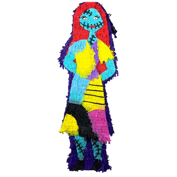 Sally Piñata 27” – Handmade Nightmare Before Christmas | Custom Tim Burton Character Design, Bright Colors, Halloween Birthday Party Decorat