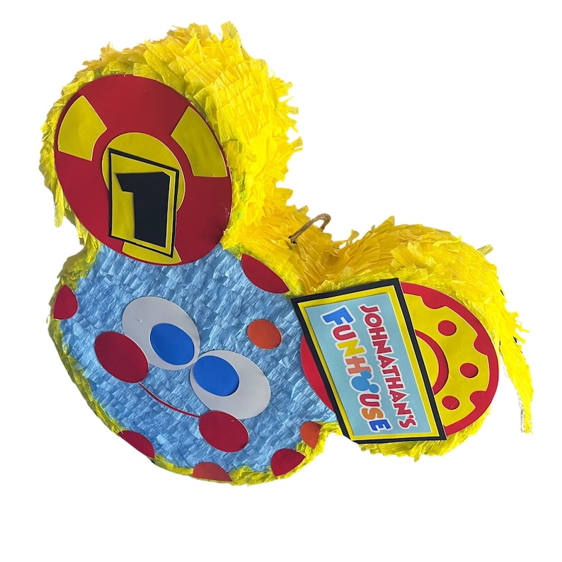 20" FUNHOUSE Musse Pigg-piñata. Stöttålig för maximalt skoj. Välj färger, karaktärer och detaljer. bild 8