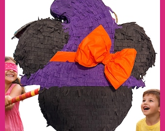 PIÑATA MINNIE MOUSE bruja 20" . Resistente a los golpes para mayor diversión, ideal para sus cumpleaños. Puede escoger colores y detalles.