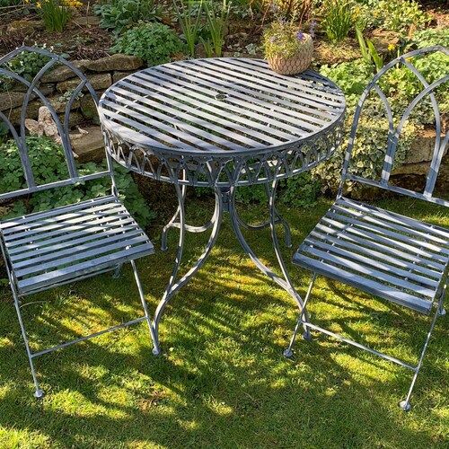 Metal Garden Bistro Table and Chair Set Etsy