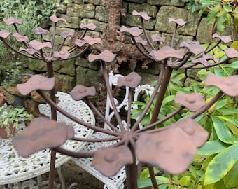 Metal Cow Parsley Sculpture - Set of 3