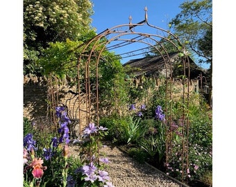 Rose Tunnel Archway Frame with Fleur-de-Lys Finial