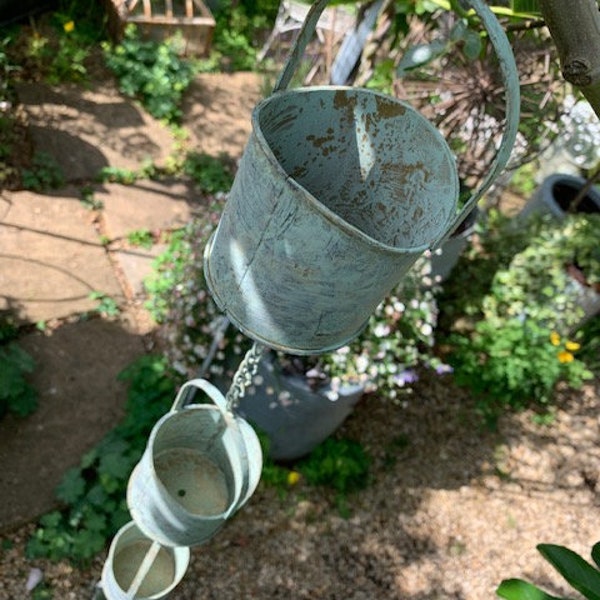 Hanging Rain Chain Pot Planter