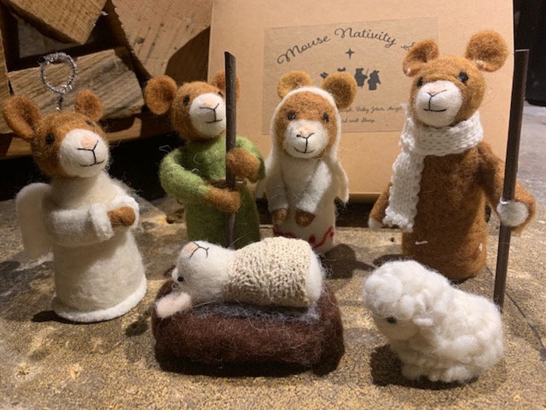 Christmas Nativity Felt Mouse Set Etsy