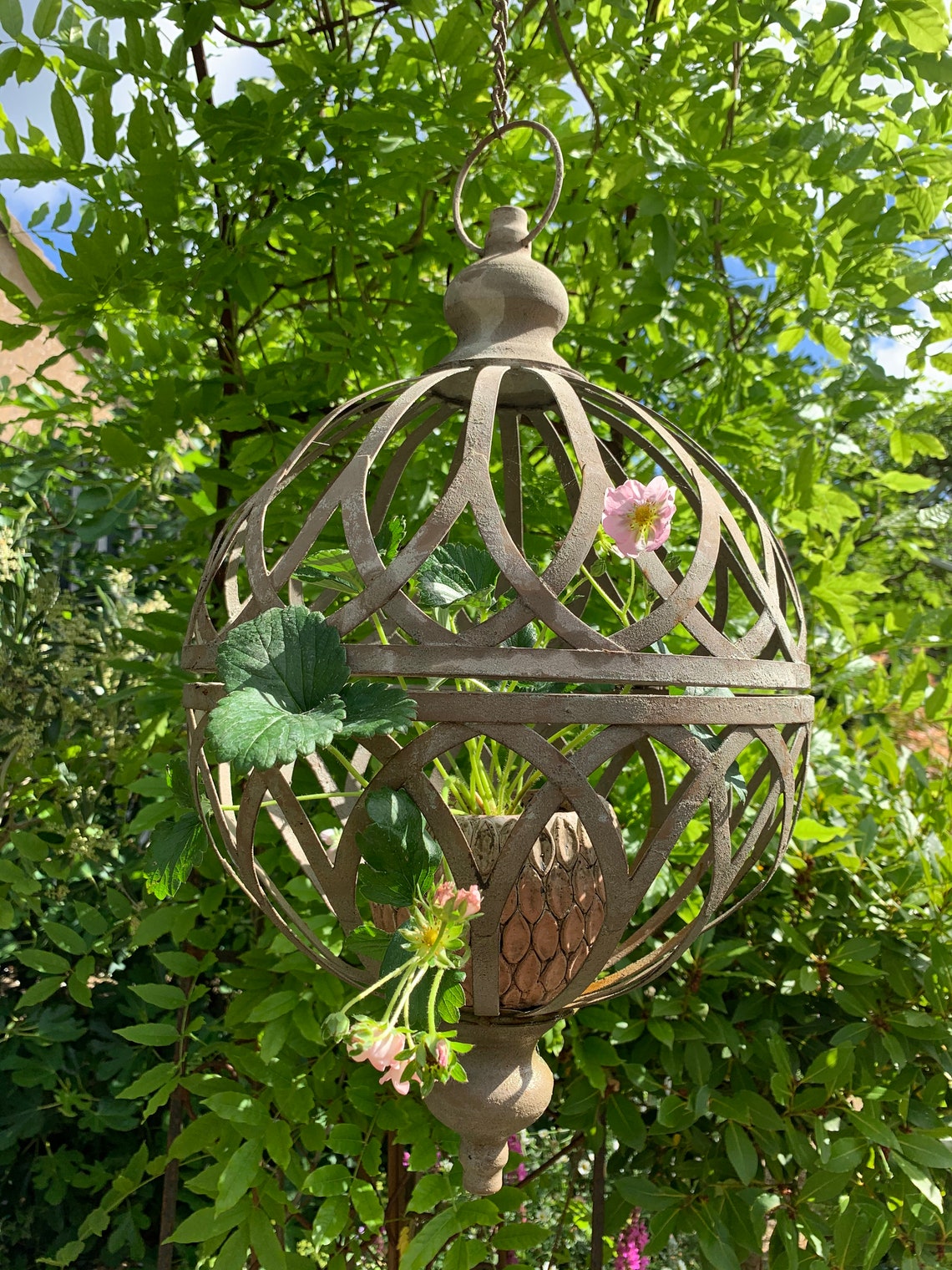 Hanging Orb Sphere Garden Planter Etsy UK