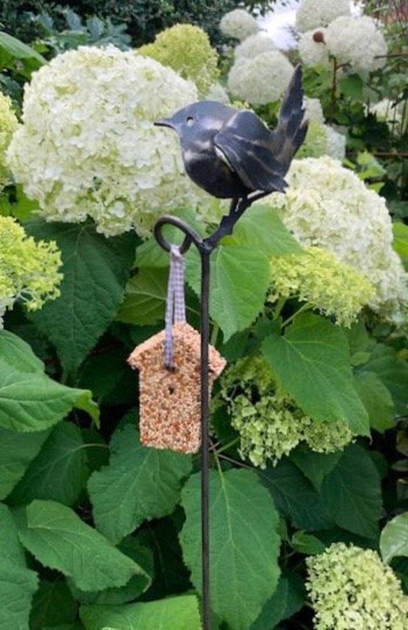 Wren Bird Feeder Stake Plant Support Etsy