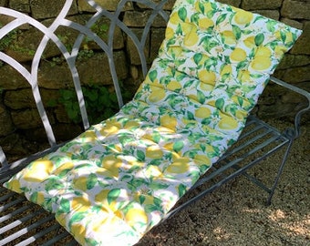 Garden Bench Seat Pad Lemon Design