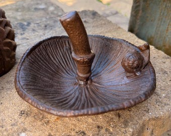 Cast Iron Mushroom Bird Feeder