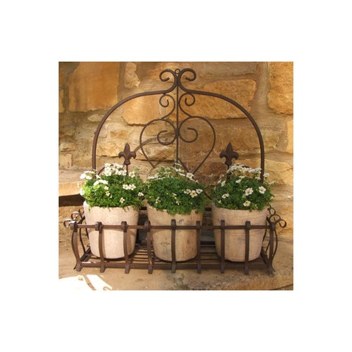 Small Wall Basket Planter Metal Etsy