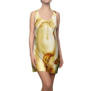 Birth Of Venus Botticelli Masterpiece Renaissance Painting Women&#39;s Cut & Sew Racerback Dress