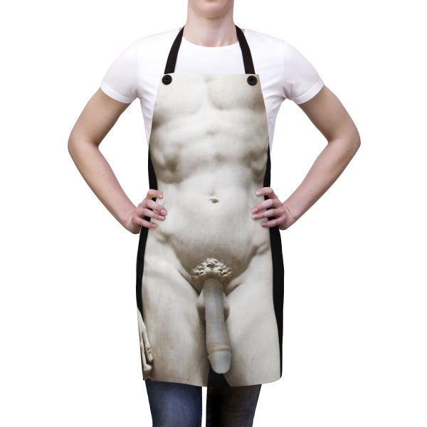 Michelangelo XXL Masterpiece Renaissance David Sculpture Apron | Grilling Apron | Cooking Apron | Gift for Him Or Her | Housewarming Gift