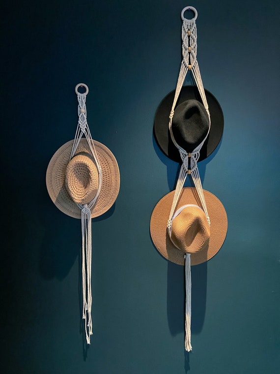 Crochet double pour chapeaux bohème en macramé Porte-chapeau Cintre triple  chapeau -  Canada
