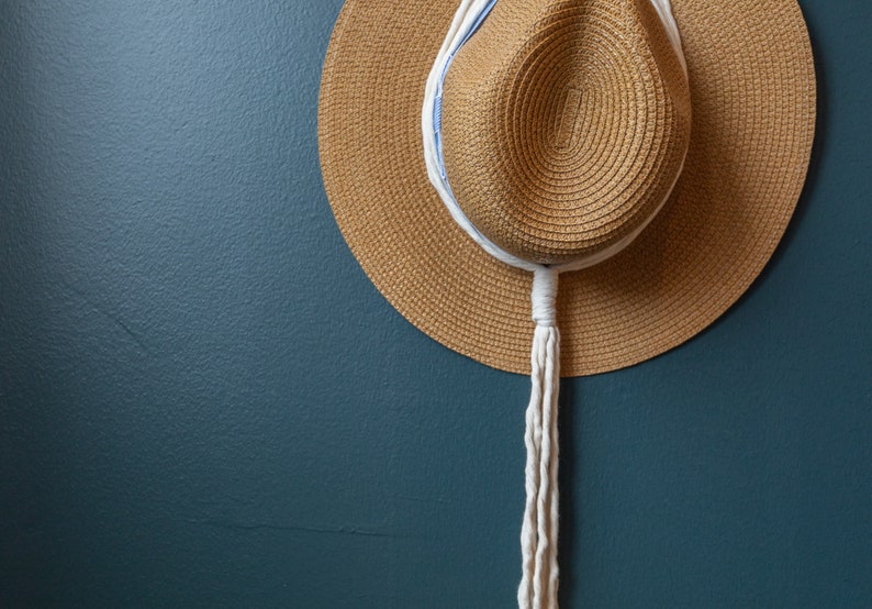 Boho Macrame Double or Triple Hat Hanger | Etsy