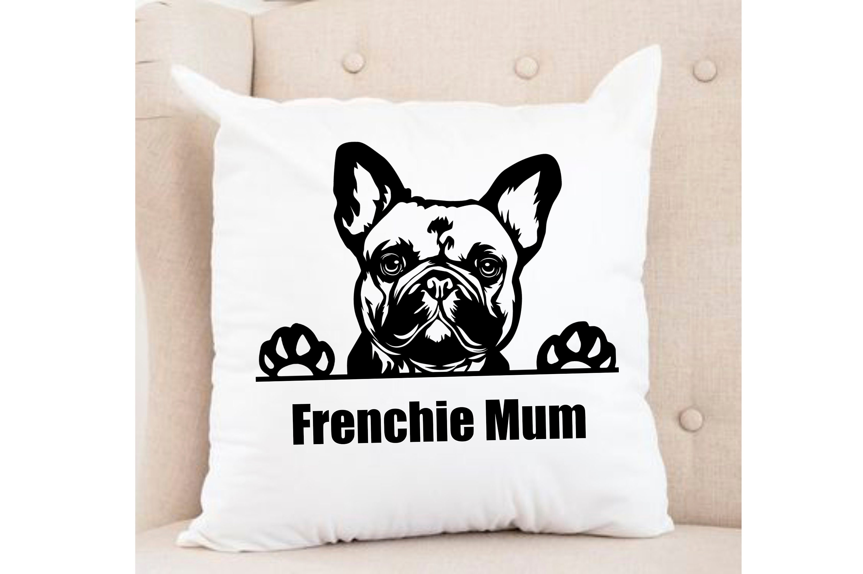 frenchie mum,Dad Personalised Cushion Pillow Gift