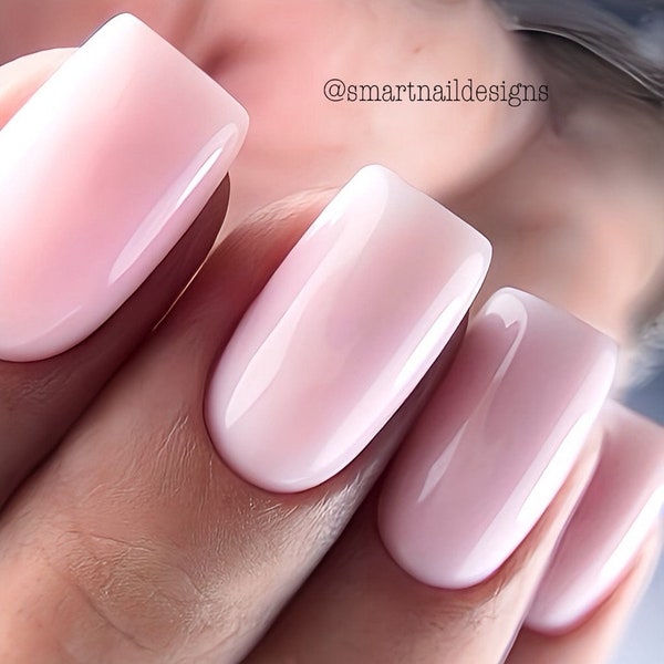 Pinkie Lilac Builder Gel Press On Nails | Acrylic Nails | Builder Gel Nails | Luxury Nails | Nails in this image are Medium Square