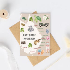 DIGITALDRUCK. Ostküste Australiens Reisepostkarte/Druckdesign