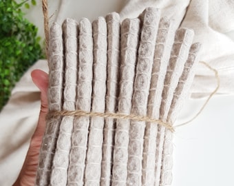 7 1/2" cloth wipes baby. Reusable paper towels. Paperless towels. Waffle weave zero waste unpaper towels. Small cotton napkins/ washcloths.