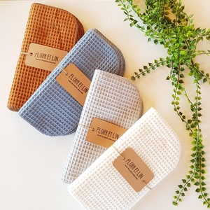 Unpaper towels. Reusable paper towels. Paperless towels set. Cloth paper towels. Waffle weave zero waste cleaning wipes. Unpaper napkins.