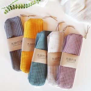Waffle weave travel bag with waterproof organic lining. Food safe wetbag. Cute colorful handmade toothbrush case/makeup brush bag/pencil bag