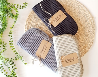 Unpaper towels. Reusable paper towels. Paperless towels set. Cloth paper towels. Waffle weave zero waste cleaning wipes. Unpaper napkins.