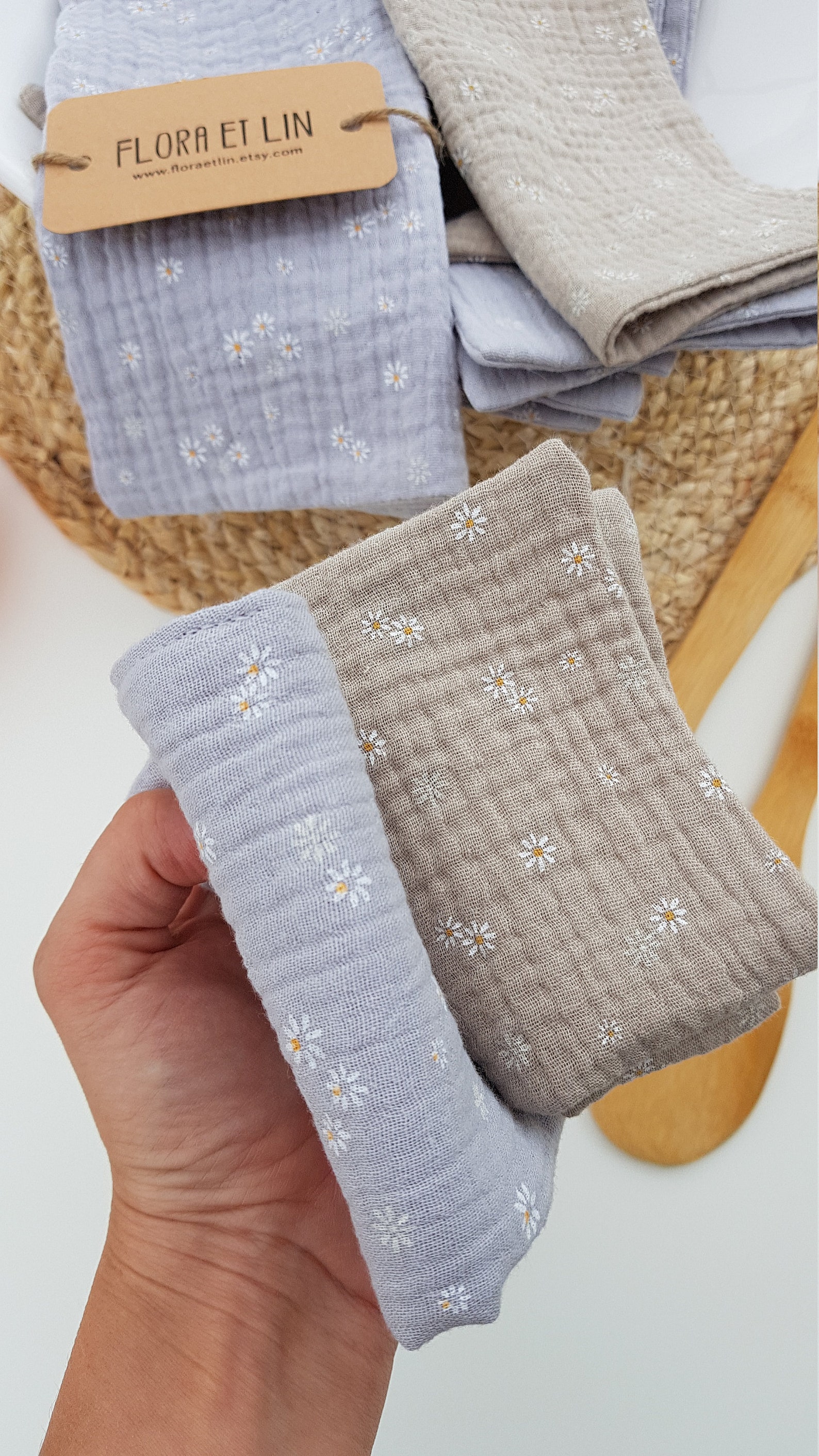 Cotton Gauze Napkins. Floral Reusable Cloth Napkins. Muslin Etsy Canada