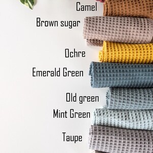 Unpaper towels/ Reusable paper towels/ Paperless towels/ Unpaper napkins. Eco-friendly set of 6 mix and match zero waste waffle cotton wipes image 8