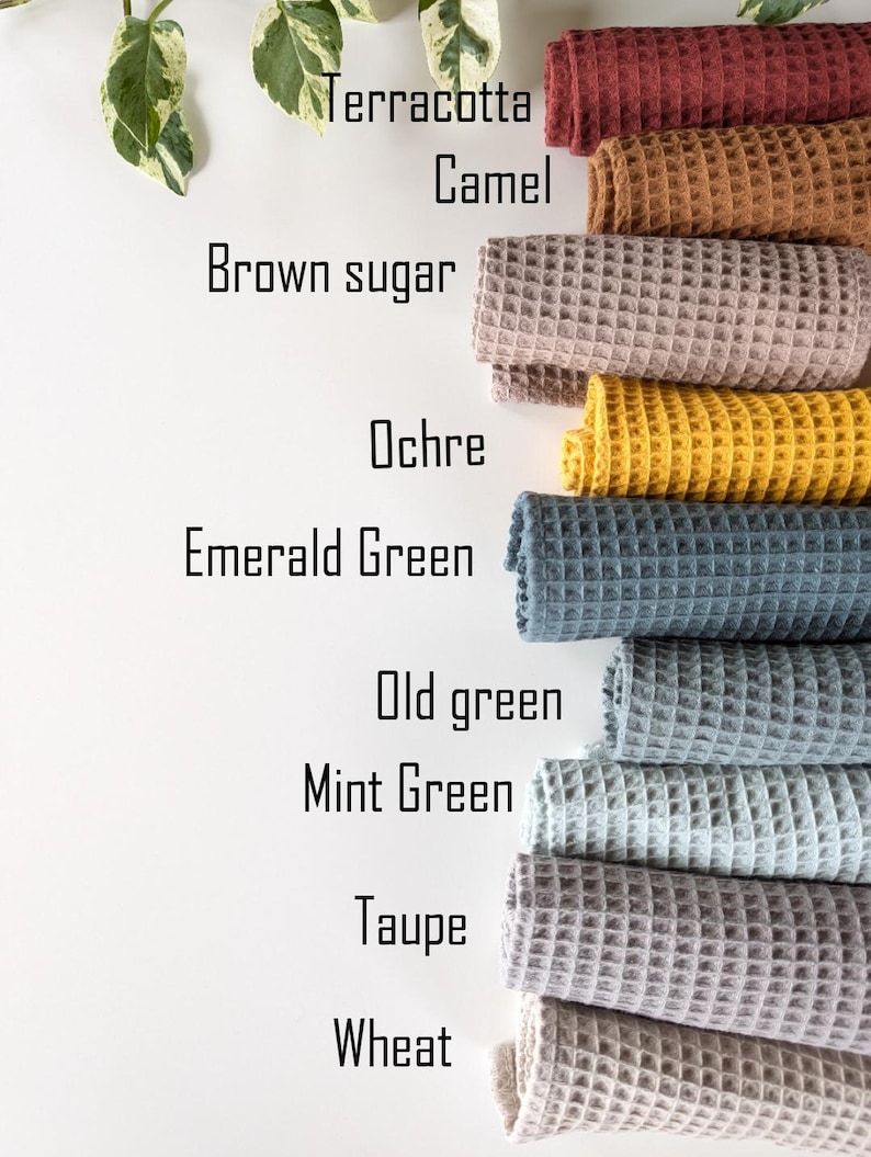 Unpaper towels/ Reusable paper towels/ Paperless towels/ Unpaper napkins. Eco-friendly set of 6 mix and match zero waste waffle cotton wipes image 8