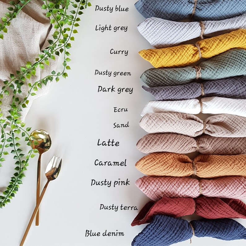 Small Cotton Gauze Napkins. Reusable Cloth Napkins Unpaper. Etsy Canada