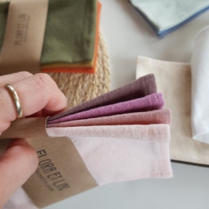 Organic handkerchief. Zero waste tissues. 4 cotton hankies set. Organic cotton flannel handkerchiefs. Cute reusable fabrics. Hankerchief men image 7
