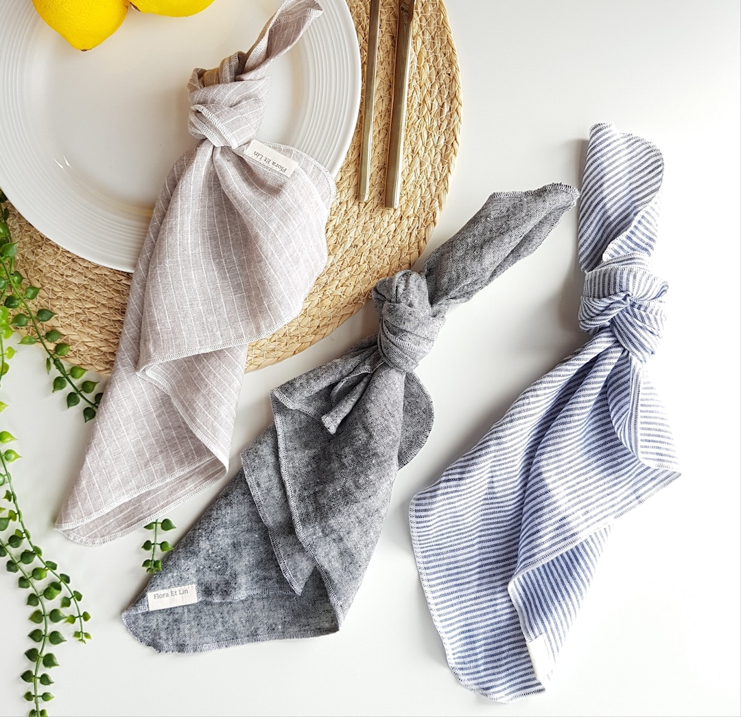 Rustic Linen Napkins. Everyday Napkins. Reusable Cloth Napkins. Unpaper ...