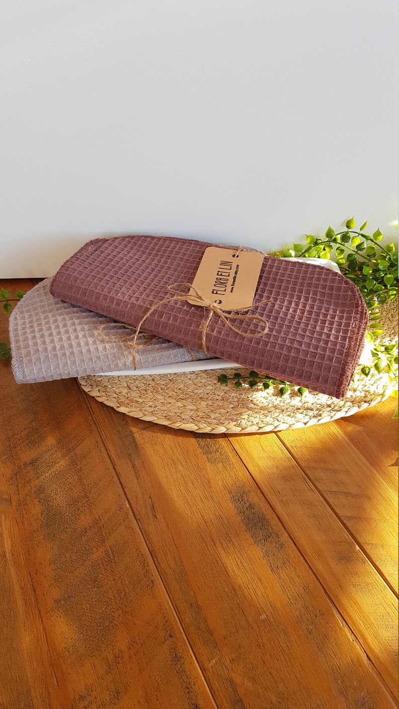 Unpaper towels. Reusable paper towels. Paperless towels set. Cloth paper towels. Waffle weave zero waste cleaning wipes. Unpaper napkins. bild 10