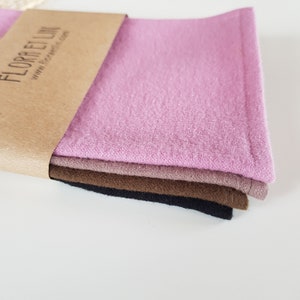 Organic handkerchief. Zero waste tissues. 4 cotton hankies set. Organic cotton flannel handkerchiefs. Cute reusable fabrics. Hankerchief men image 5