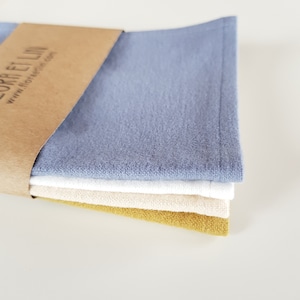 Organic handkerchief. Zero waste tissues. 4 cotton hankies set. Organic cotton flannel handkerchiefs. Cute reusable fabrics. Hankerchief men image 4
