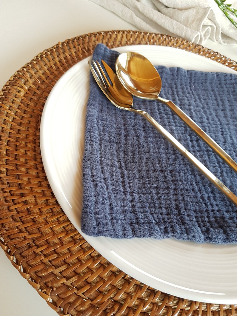 Small Cotton Gauze Napkins. Reusable Cloth Napkins Unpaper. Etsy Canada