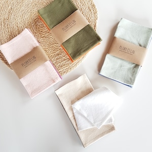 Organic handkerchief. Zero waste tissues. 4 cotton hankies set. Organic cotton flannel handkerchiefs. Cute reusable fabrics. Hankerchief men no bag