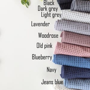 Unpaper towels/ Reusable paper towels/ Paperless towels/ Unpaper napkins. Eco-friendly set of 6 mix and match zero waste waffle cotton wipes image 7