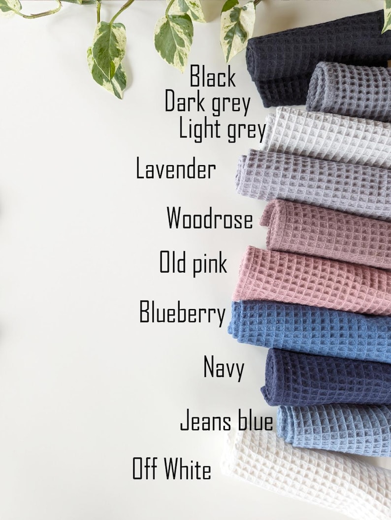 Unpaper towels/ Reusable paper towels/ Paperless towels/ Unpaper napkins. Eco-friendly set of 6 mix and match zero waste waffle cotton wipes image 7