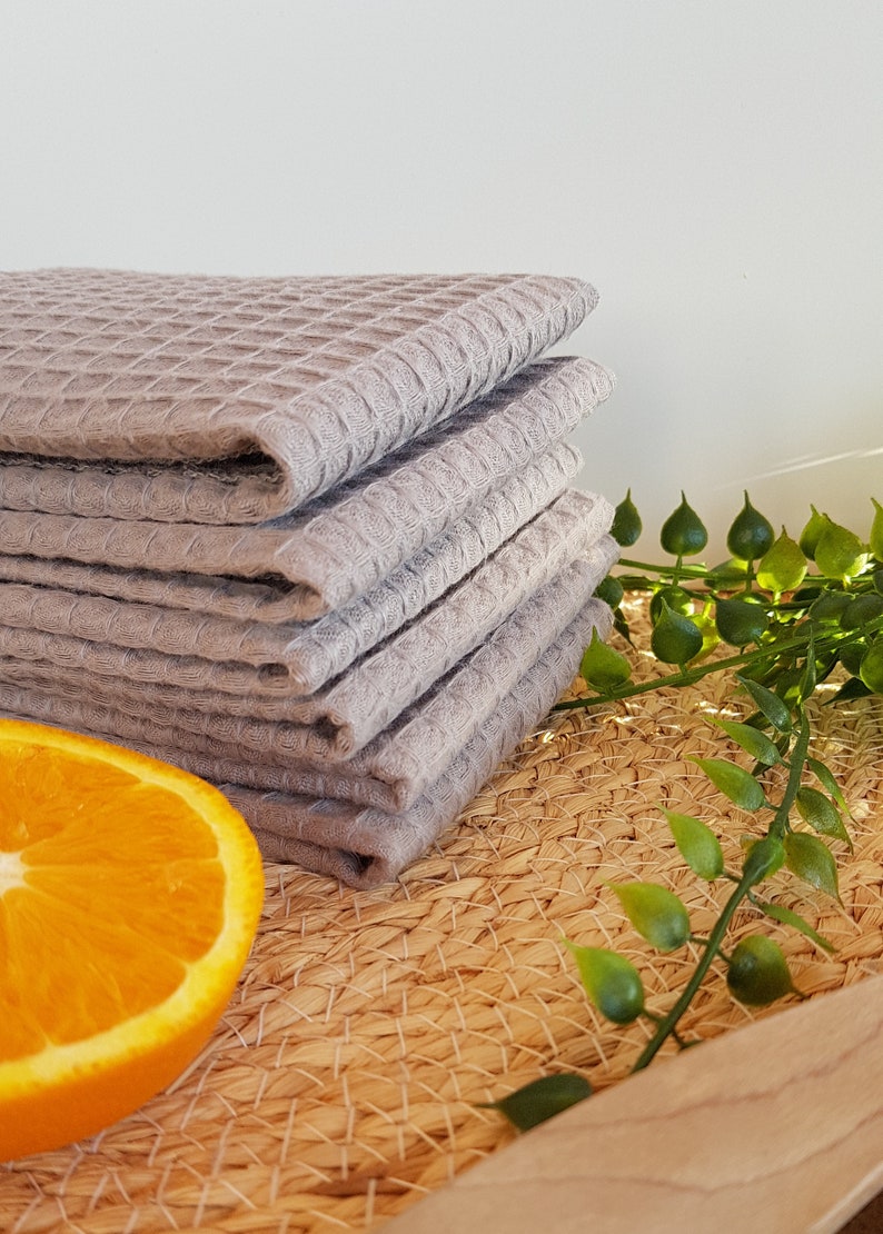 Unpaper towels. Reusable paper towels. Paperless towels set. Cloth paper towels. Waffle weave zero waste cleaning wipes. Unpaper napkins. bild 7