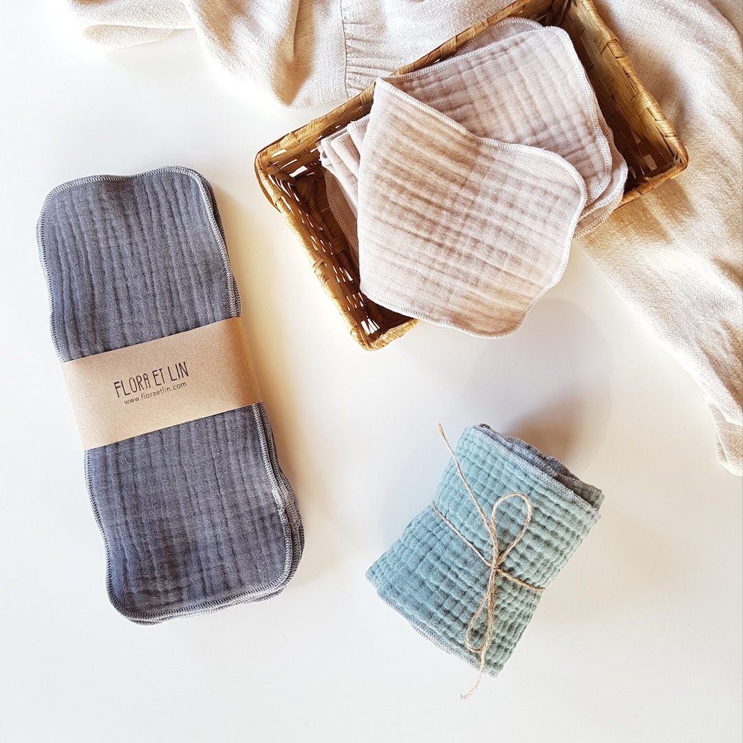 Organic Reusable Toilet Paper. 4 Layers Gauze Washable Toilet Etsy Canada